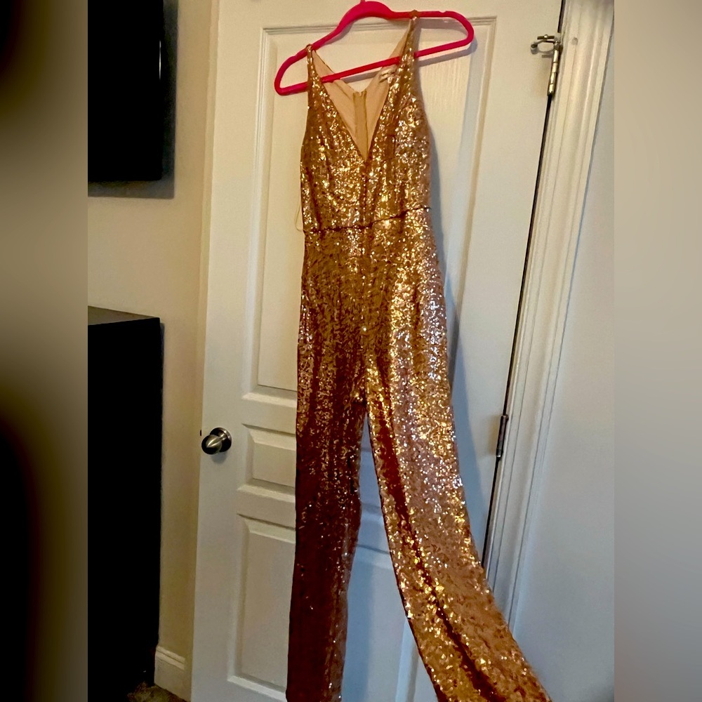 Rose gold jumpsuit!